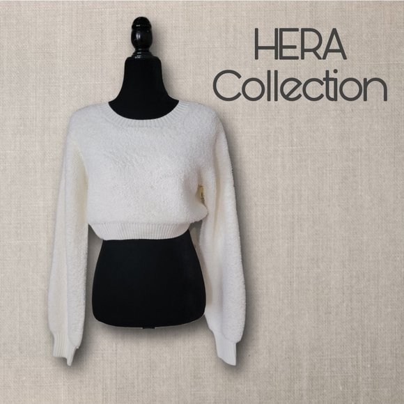 Hera Collection Tops - NWOT/HERA COLLECTION/ Sherpa Crop Top Sweater